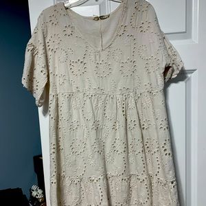 NEW VALENTINA NALDI Eyelet Dress size XL MADE IN ITALY